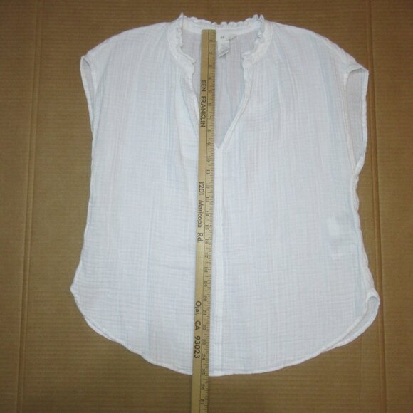 H&M Textured Cotton Blouse | Size Small - Picture 3 of 8